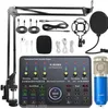 BM 800 DJ10 Echo Microfoni audio professionali Set di schede audio V8 Pro BM800 Condensatore Mic Studio aggiornato per OTG Type-C TV Registrazione vocale dal vivo Podcast Performance