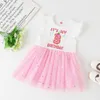 Flickans klänningar baby flicka 1-6 år klänning söt munk nummer födelsedag outfit flicka baby klänning sommarkläder barnflickan tutu kläder klänningar 230731