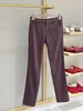 Men Pants loro piana Cotton Burgundy Loose Slacks Pants with Pockets