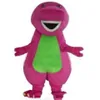 2018 Costumes de mascotte de dinosaure Barney de haute qualité Halloween Cartoon Taille adulte Fantaisie Dress273S