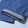 Jeans masculino novo outono inverno jeans de algodão masculino de alta qualidade calças jeans de marca famosa calças masculinas macias tamanho grande 35 36 38 40 201117 Z230801