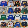 Män bara Don Basketball Pant Team Elastic midja Shorts Zipper Fly Pocket Wear Sweatpants Drawstring Running Solid Zip Up Short Sewing Brice Sensabaugh Bones Hyland