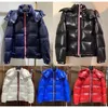 Tasarımcı Erkekler Down Puffer Ceket Moda İşlemeli Rozet Kadınlar Renkli Stripe Placket Parkas Zip Ceketler Ceketler Sıcak Kış Erkekler