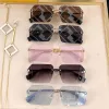 Designer Sunglasses SKY FOL524A Mens Womens Fashion Catwalk Color Square Lens Rimless Man or Woman Eyewear Casual Shopping UV400 With Box