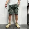 Shorts masculinos homens verão marca vintage clássico macio algodão casual bolsos carga outwear moda sarja plus size 230802