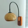 Lampa ścienna Vintage Glass Creative Solid Wood Sypialnia Badanie Badanie Dekoracja salonu ins atmosfera Homestay Atmosfera