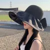 Breda randen hattar Sun Protection Caps Stylish Women's Ultralight UV Resistant Solid Color Visor för sommardamer