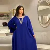 Ubranie etniczne Kaftan Islamskie grupy poliestru niewielkie strech satynowe dorosłe sukienki swobodne sukienki Jalabiyat Ramadan 2023