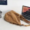 Borse da sera Borsa a tracolla slouchy hobo di grande capacità in tessuto di tela femminile oversize 2023 Y2K Libro di scuola minimalista Laptop Panno morbido laterale