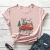 Dames T-shirts Prachtige tijd van het jaar Kerst Katoen Vrouwen Shirt Unisex Winter Grappig Casual Korte mouw Top Gift Tee