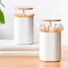 2st Toothpick Holders Automatisk pop-up tandpetare förvaringsfodral Bomullspinnar Box Tandpetare Box Dispenser Dental Floss Storage Container Home Decor R230802