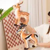 33CM Lovely Simulation Fawn Antelope Plush Toys Real Life Wild Animal Doll Stuffed Soft Children Kids Birthday Decor Gift