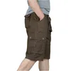 Pantaloncini da uomo 2023 Summer Mens Tactical Cargo Men Fashion Khaki Pantaloni corti allentati casuali multitasche Q40 militare