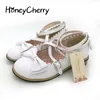 Kleidschuhe HoneyCherry Lolita Princess Students Schöne flache Schuhe, niedrig, rund, mit Kreuzriemen und Schleife 230801