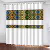 Curtain 2023 Luxury Saba Telet Design Ethiopian Eritrean 2 Pieces Thin Curtains For Living Room Bedroom Kitchen Window Drape Decor