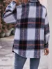 Jaquetas femininas femininas S 2023 outono inverno camisas xadrez de flanela com botões - blusas elegantes superdimensionadas para namorado para um visual moderno