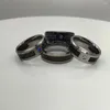 Cluster Rings 8mm Tungsten Men Women Black Carbon Fiber Cz Wedding Bands Love Alliance Marriage Anniversary Finger Male Gift