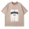 Herren T-Shirts Sommer Oversize Baggy T-Shirt Männer Brief Gedruckt T-Shirts Mode Harajuku Streetwear Kurzarm Tops Kleidung Männlich Plus Größe