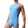 Hommes Débardeurs Sexy Hommes Maillot De Corps Justaucorps Maille PU Combinaison En Cuir Respirant Body Boxers Lutte Singlet Bodybuilding Sous-Vêtements De Sport 230802