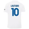 バレラサッカージャージLUKAKU VIDAL 23 24シャツキットJ.Correa Calhanoglu Gagliardini Correa Inters Milans Uniformsフットボールシャツ男性キッズキットEqupment