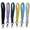 Keychains 2pcs Vintage Twist Cotton Rope Keychain Women Temperament 12 Colors Car Bag Key Ring Braided Chain For Jewelry