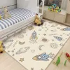 Carpets Home Rocket Space Pattern Children Carpet Baby Rug Baby Play Mat Rectangular Children Carpet Decoration Chambre Femme Alfombra R230801