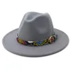 Chapeaux à large bord seau vendre hiver Arrivel herbe vert lac bleu laine feutre Fedora chapeau pour femmes hommes Jazz Panama 230801