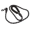 犬の首輪5フィートの強い鎖の快適なパッド付きハンドル高反射糸ミディアムラージドッグブラック