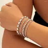 Länk armband kvinnor unika pärlband set handled kedja stilfulla tillbehör mode anime anpassade smycken