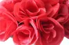 Fleurs décoratives 15cm Red Rose Ball-15pcs / lot Décoration de fleurs de mariage Kissing Ball Celebration Party