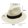 Wide Brim Hats Bucket Summer Fedoras Panama jazz Hat Sun for Women Man Beach Straw Men UV Protection Cap chapeau femme 230801