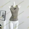Cropped top knit Tank designer T-shirt hollow out Tee womens knits women tops sexy sleeveless yoga summer tees vests
