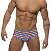 Herren Badebekleidung gestreifte Schwimmstämme Europäische amerikanische Mode sexy mit Pushps Sommer Beach Surf Schnell trockener Bikinis 2023