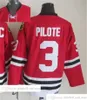 Movie Vintage Hockey 7 Maglie BrentSeabrook Ricamo CCM 3 Pierre Pilote 4 Bobby Orr 2 Duncan Keith 7 ChrisChelios 24 Maglia Martin Havlat Nero Rosso Bianco Uomo