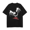 Мужские футболки футболки Berserk Anime Evil Skulls Oversized Футболка для мужчин Yk Готические топы Винтажная одежда Harajuku Уличная одежда с коротким рукавом Хлопок