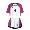 애니메이션 haikyuu cosplay 의상 Shiratorizawa Academy Ushijima Wakatoshi Tendo Satori 트랙 슈트 여성 2 조각 셋톱과 반바지 219g