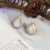 Stud Earrings Natural Pearl Women's Versatile And Personalized Earclip Style Elegant Luxury Ladies Party Exquisite Jewelry