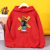 Kadın Hoodies Sn. Teddy Bear Koyu Gözlükleri Sorun Maker Maker Baskı Kadın Kapüşonlu Sıradan Uygun Sonbahar Büyük Boy Hoodie Polar Moda Üstleri