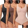 Shapers voor dames Womens Faja Shapewear For Women Invisible Body Shaper Afslanken Buik Ondergoed Waist Trainer Tummy Control Drop Delive Dhaem