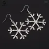 Dingle örhängen koreanska söta snöflinga kristallstud hypoallergeniska zirkonvärldsflickor gåvor för pojkar 119