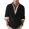 Heren Truien Mannen Groen Gestreepte Gebreide Truien Oversized Xxl Jongens Winter Lange Mouwen Gebreide Top Double Breasted Button Up Vest Knitwear J230802