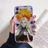 Étuis de téléphone portable Japon Anime Demon Slayer Coque de téléphone pour iPhone 12 13 11 Pro Max Mini XR X XSMax 7 8 Plus Couverture arrière mate pour iPhone 13 Pro Case L230731