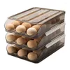 Förvaringsflaskor Automatiska 2-lager Rolling Egg Box Rack Holder för kylskåp Fresh-korg Containrar Köksarrangörer