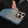 Custodie per cellulari Custodia di lusso con pietre preziose colorate per iPhone 12 Pro 13 14 Pro Max Cover sfumata glitterata per iPhone 13 Pro Max 14 Plus Cover trasparente L230731