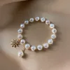 Braccialetti con ciondoli Braccialetto di perle romantico a doppio strato Moda Multistrato Ragazza carina per le donne Gioielli regalo di compleanno per le feste 230802