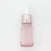 10-50 ml all'ingrosso bottiglia di profumo di olio essenziale di vetro rosa ciliegia bottiglia di reagente liquido pipetta contagocce con tappo in oro rosa