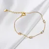 Bracelets porte-bonheur Vnox femmes élégantes chaîne mince Bling CZ pierre charmes bracelet tempérament bijoux longueur réglable 230802