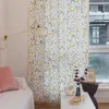 Gardin koreansk blommigt fönster vardagsrum bomullslinnor gardiner för flickor sovrum färdig kort dörr badrum hem