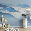 Wallpapers Decorative Wallpaper Chinese Artistic Conception Mountain Scenery Background Wall Painting