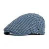 Berretti cappello da berretto da berretto per uomini donne retrò lavate in denim tappo a spina di pesce in avanti flat sun ombreggio da golf alla guida di gabbie da golf